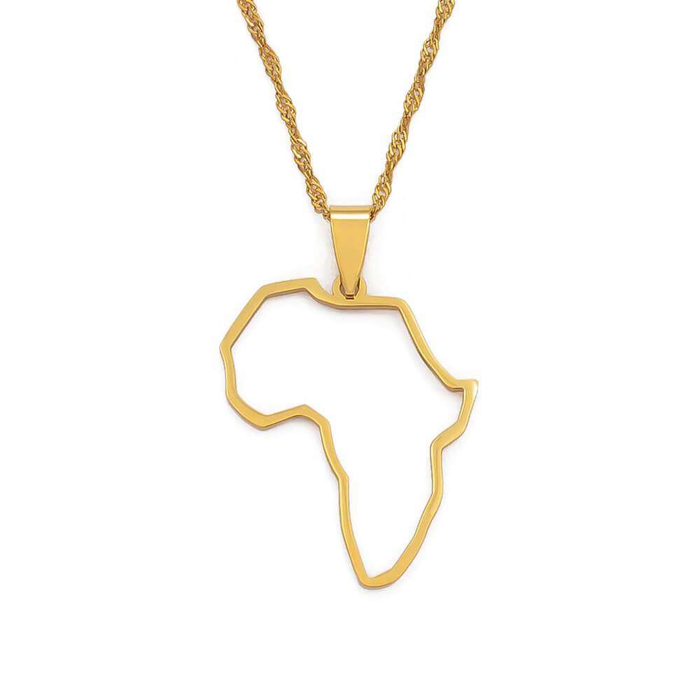 Afrika Outline Ketting