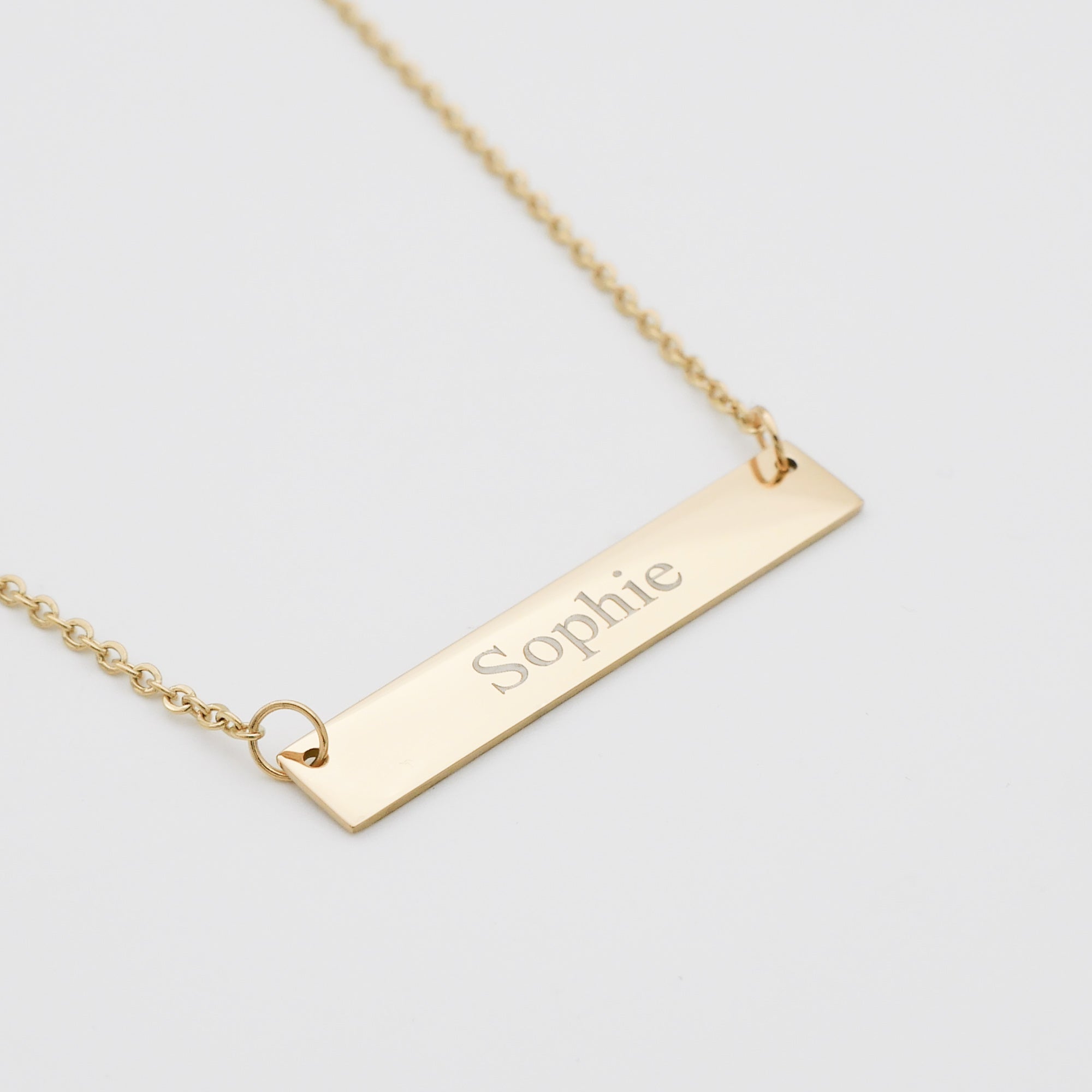 Engraved Custom Bar Necklace