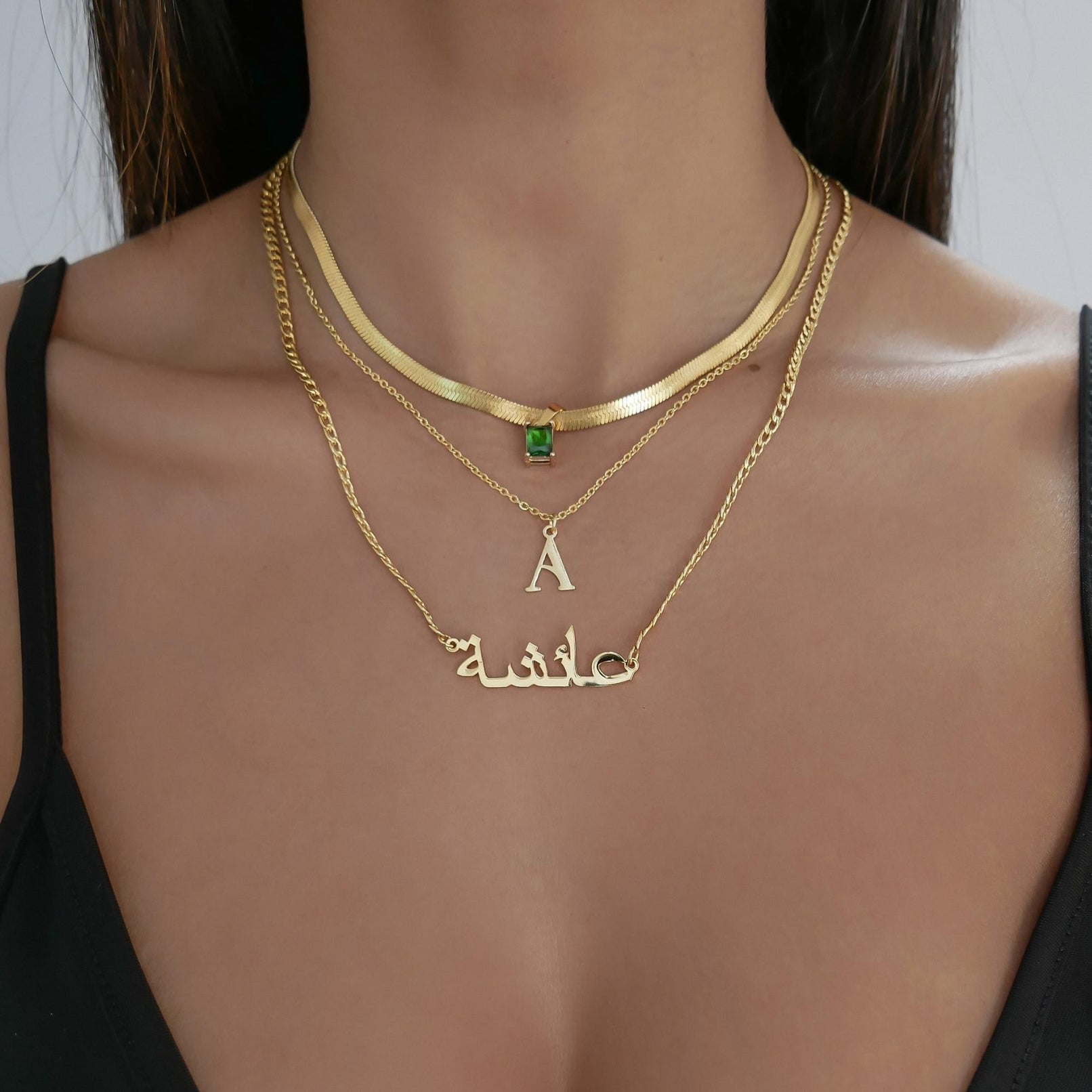 Dubai Initial Necklace
