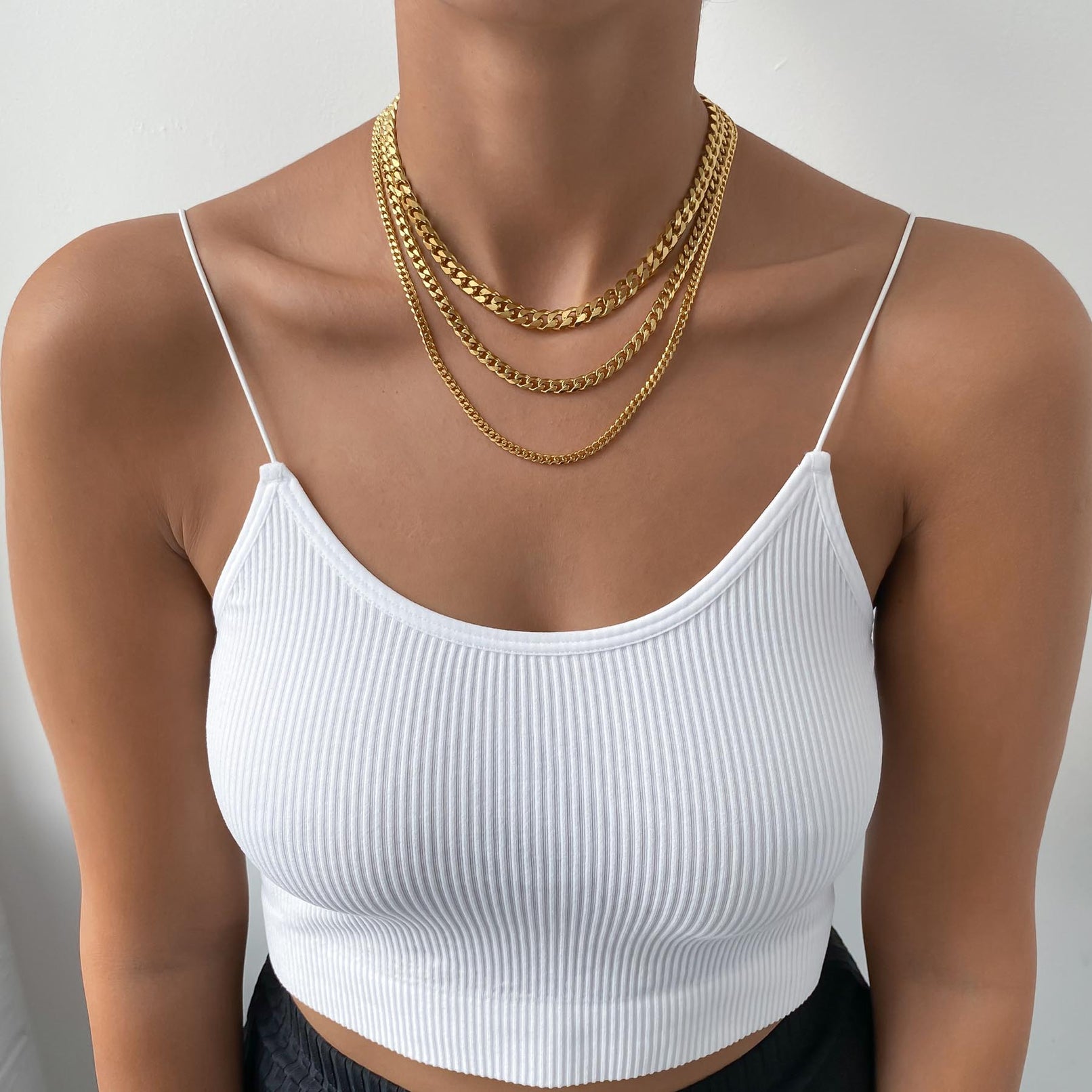 Klassieke Cubaanse Ketting Goud