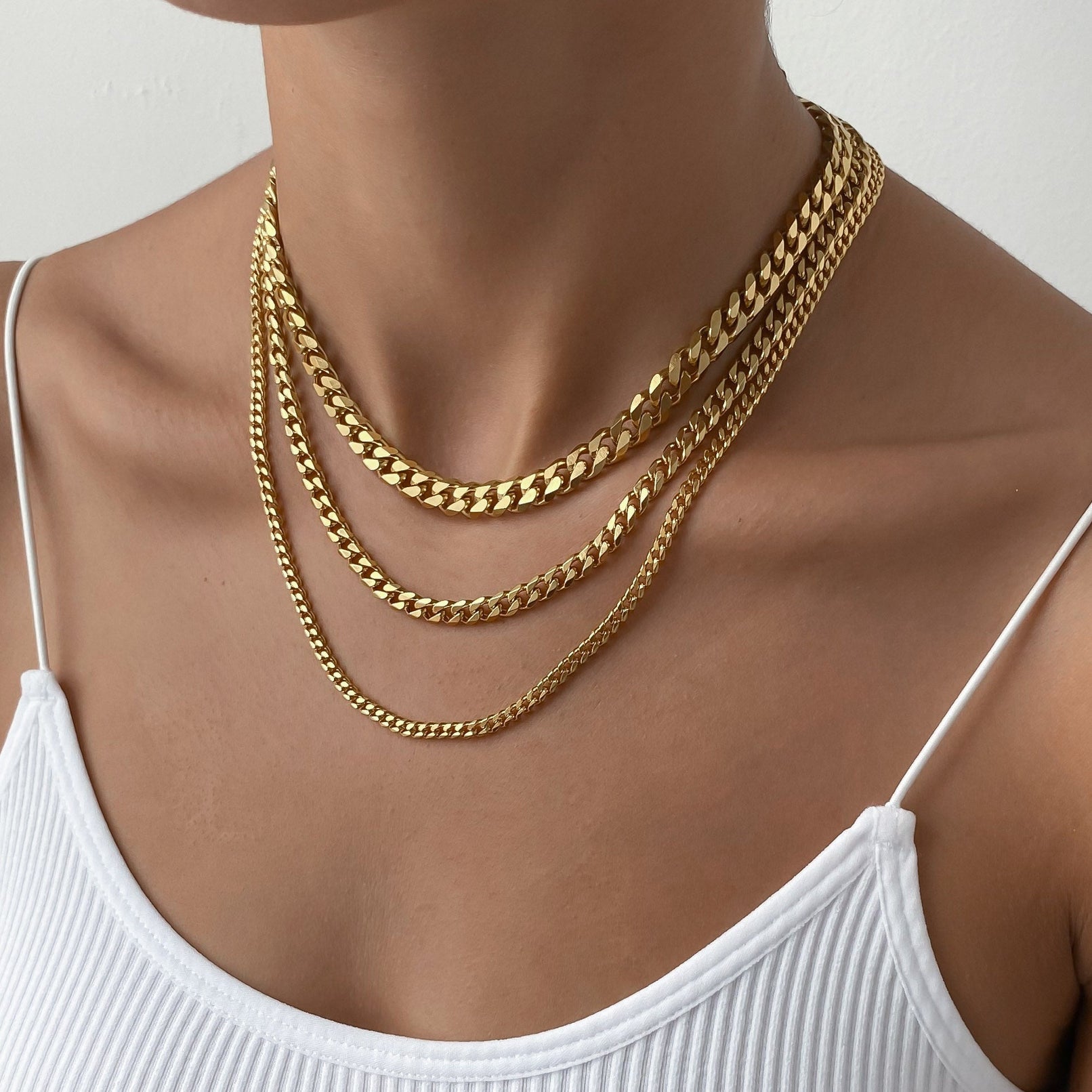 Klassieke Cubaanse Ketting Goud