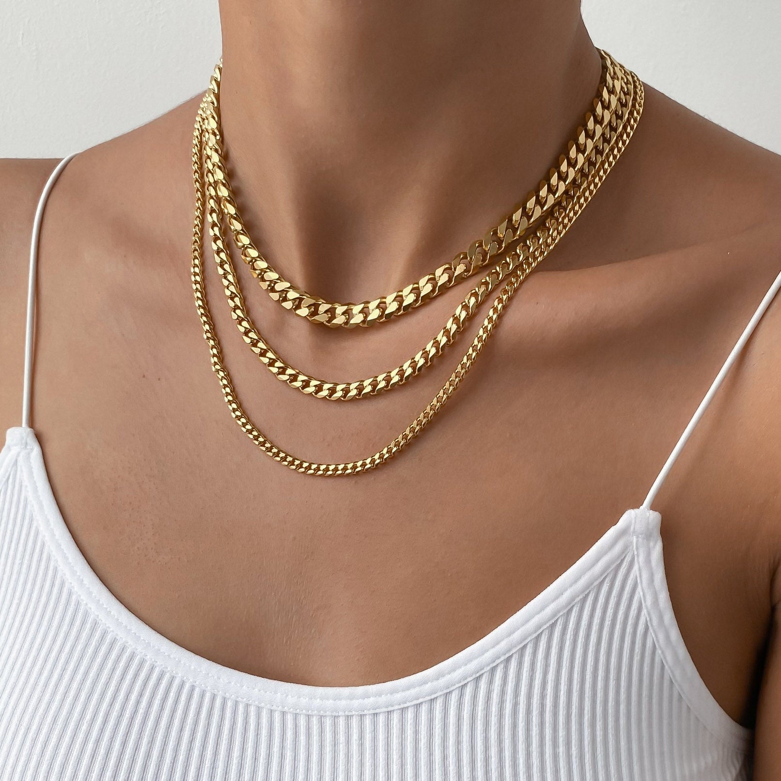 Klassieke Cubaanse Ketting Goud