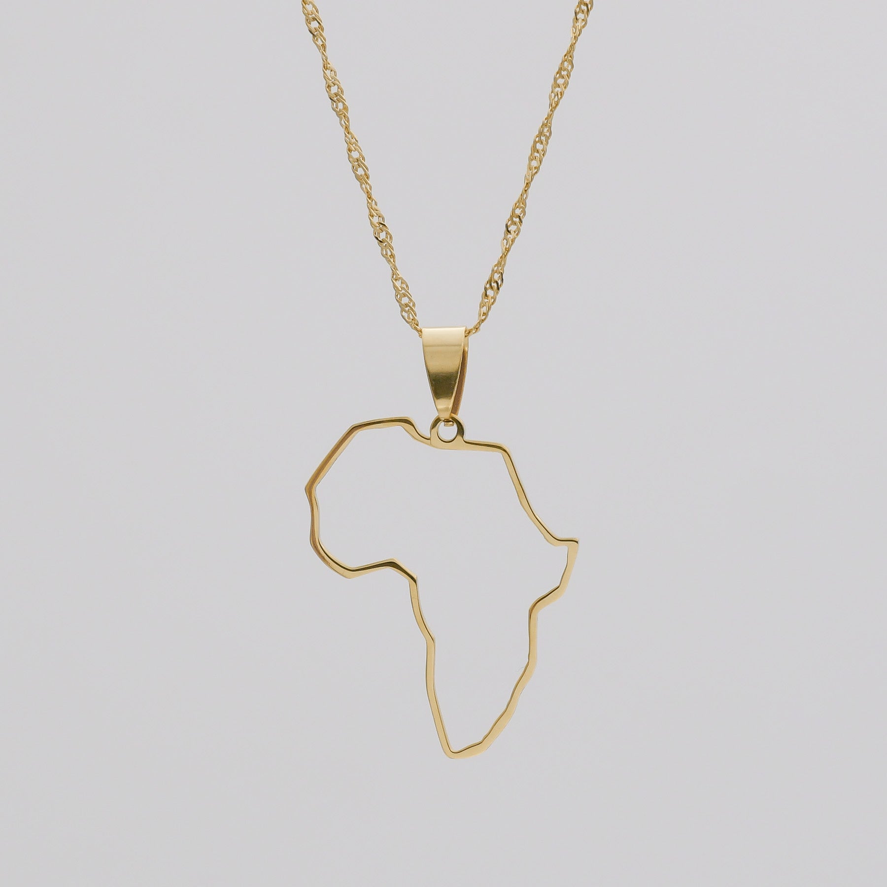 Afrika Outline Ketting