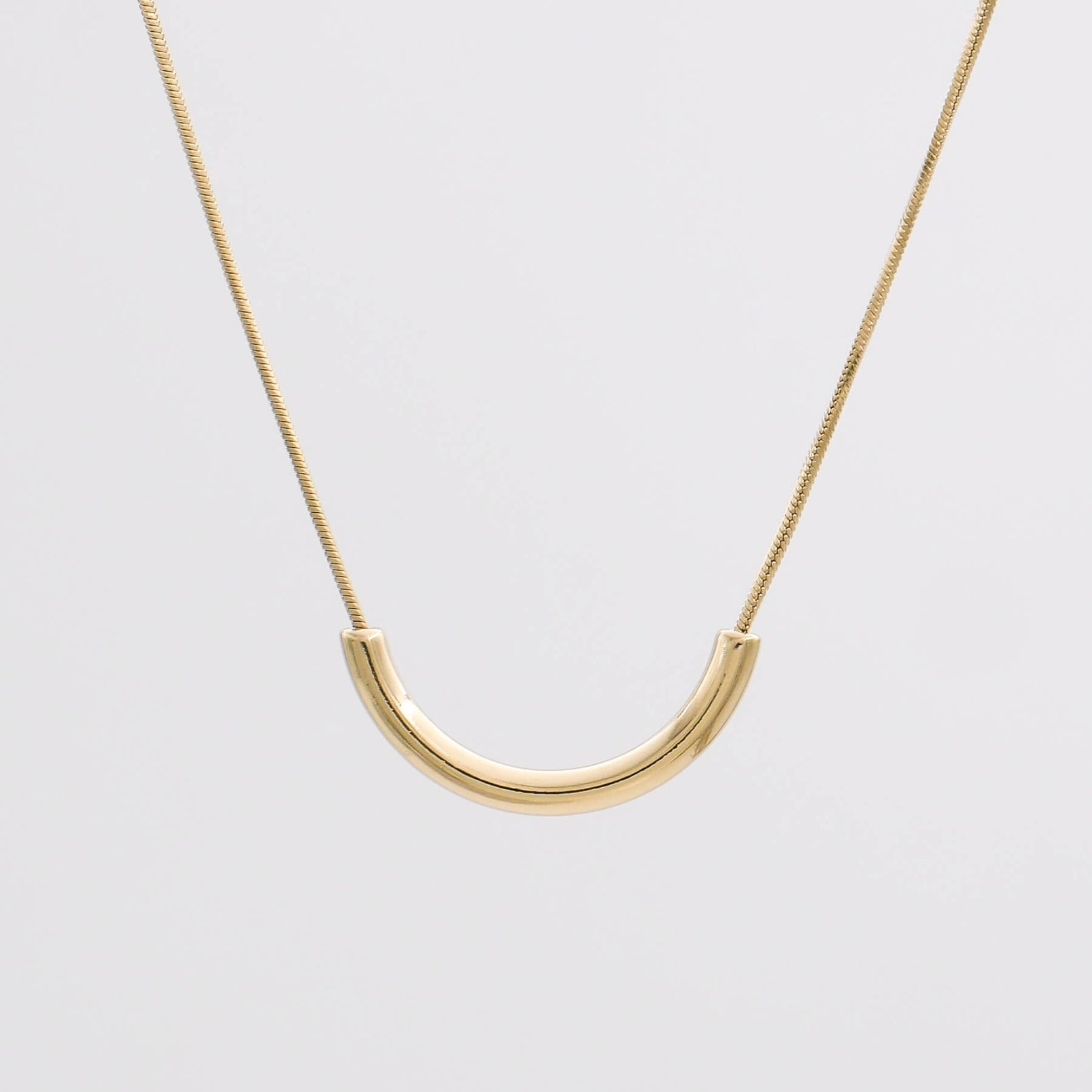 Cerys Crescent Bar Necklace