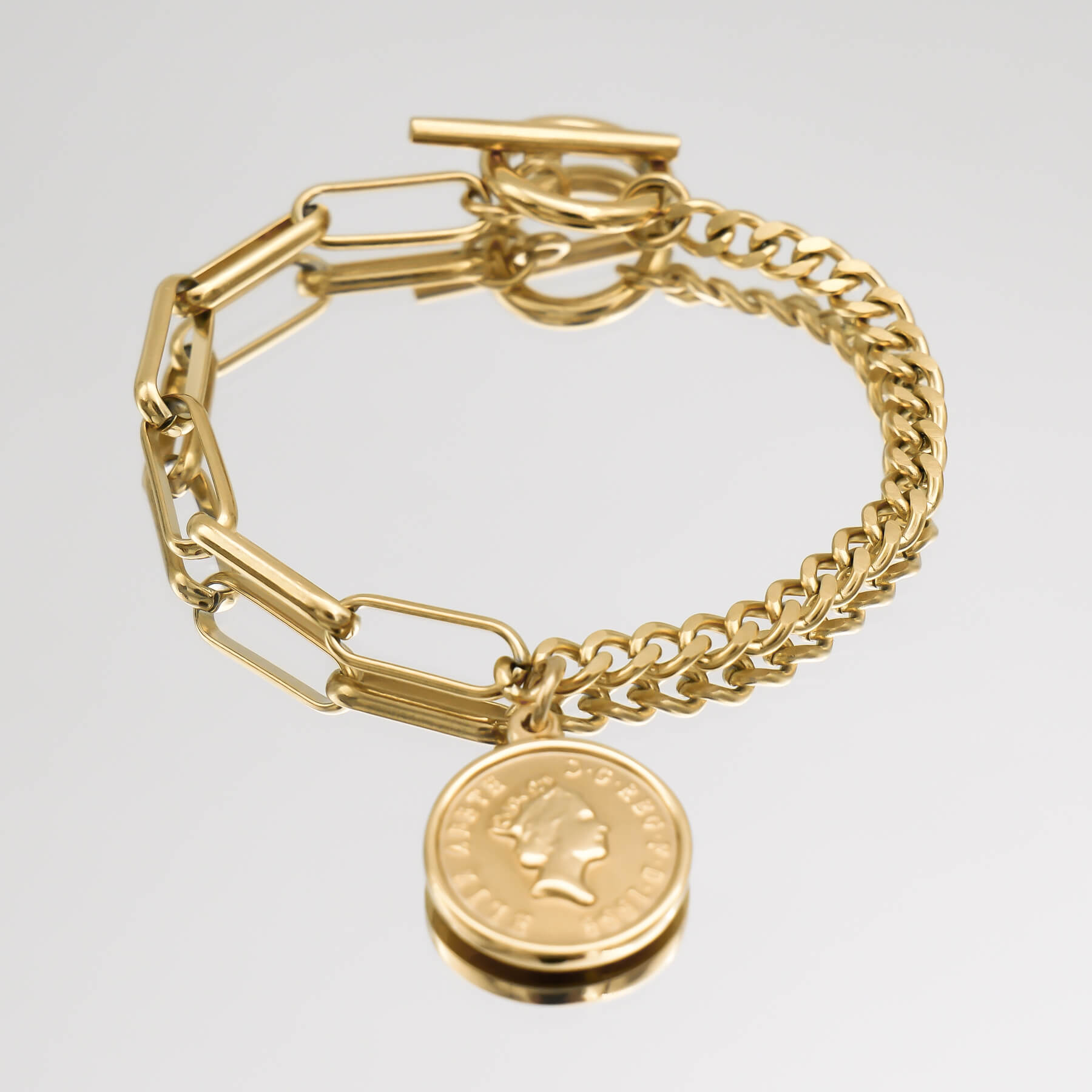 Coin Link Bracelet