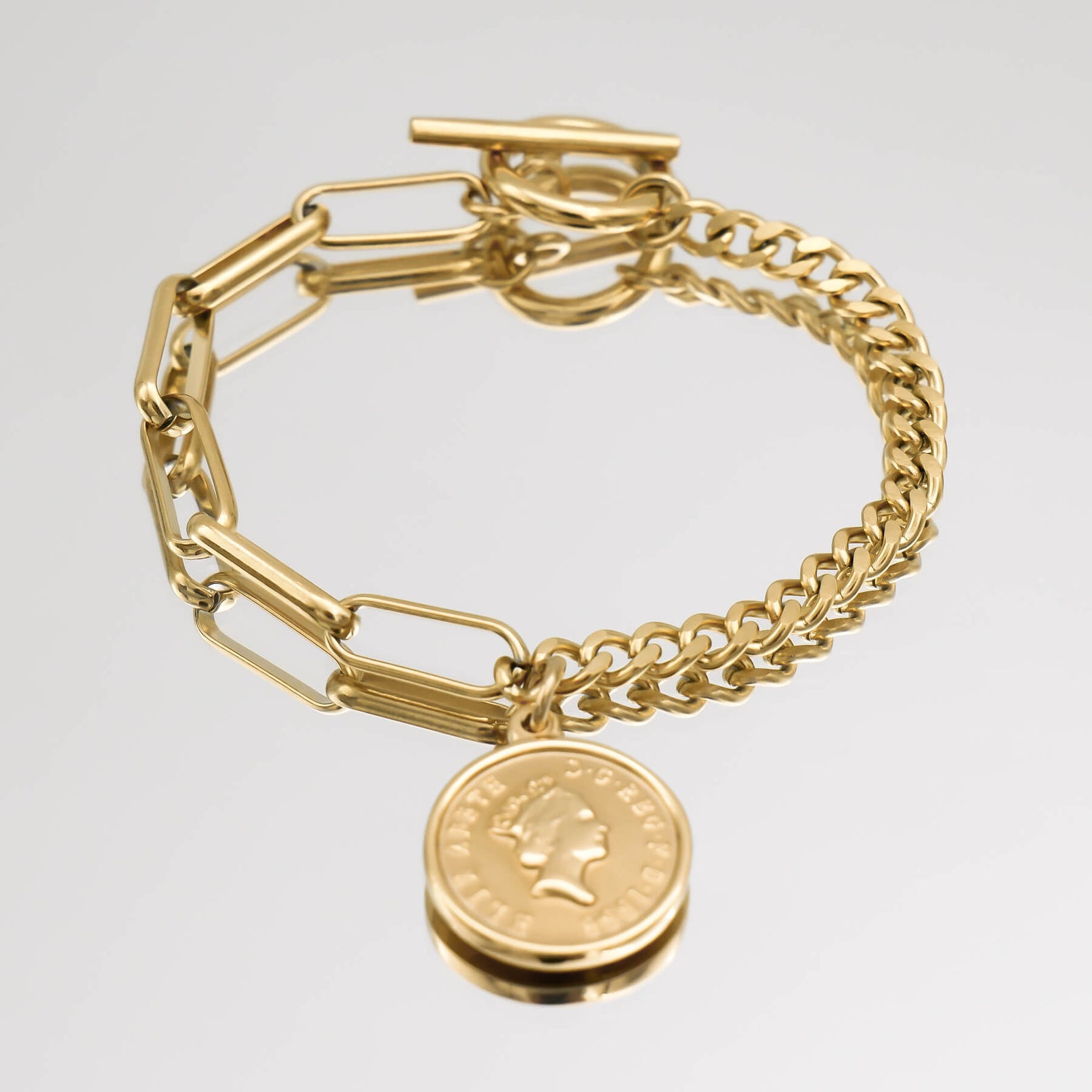 Coin Link Bracelet