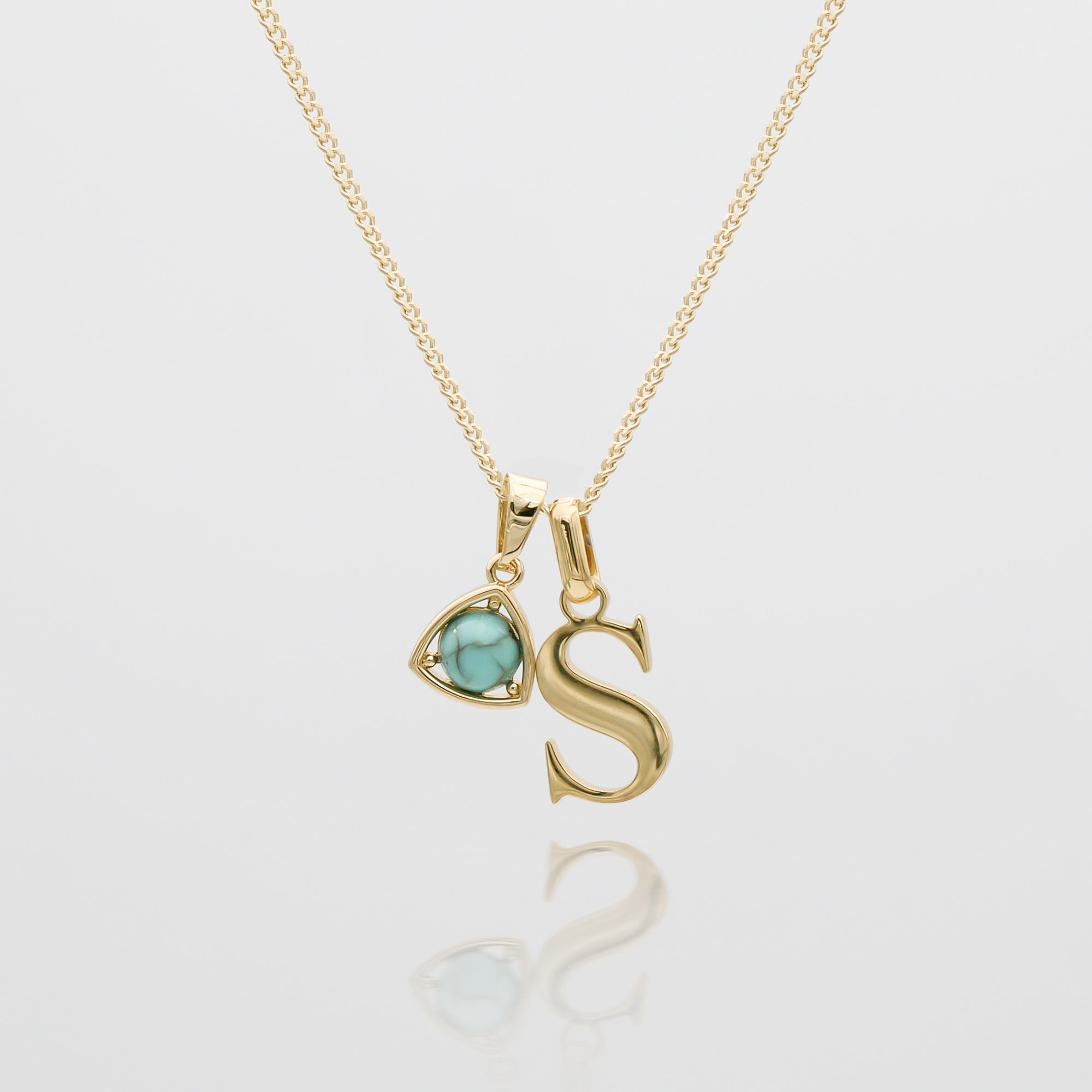 Initiaal & Geboortesteen Ketting