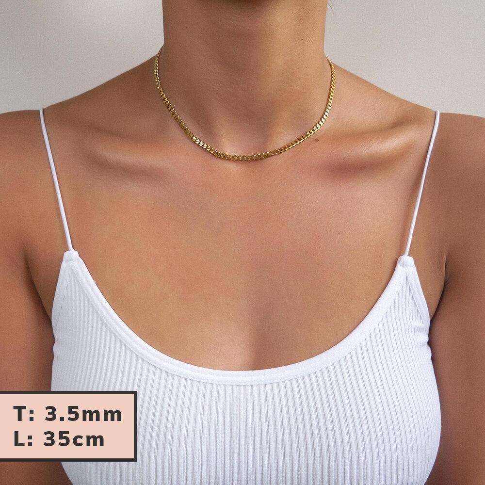 Klassieke Cubaanse Ketting Goud