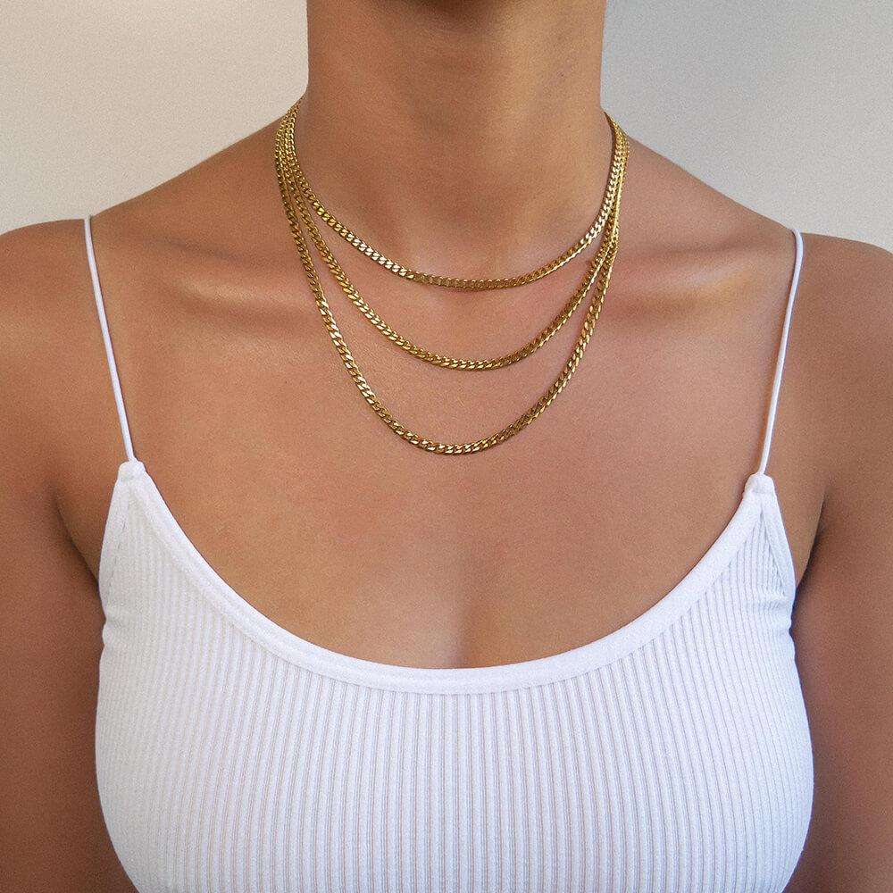 Klassieke Cubaanse Ketting Goud