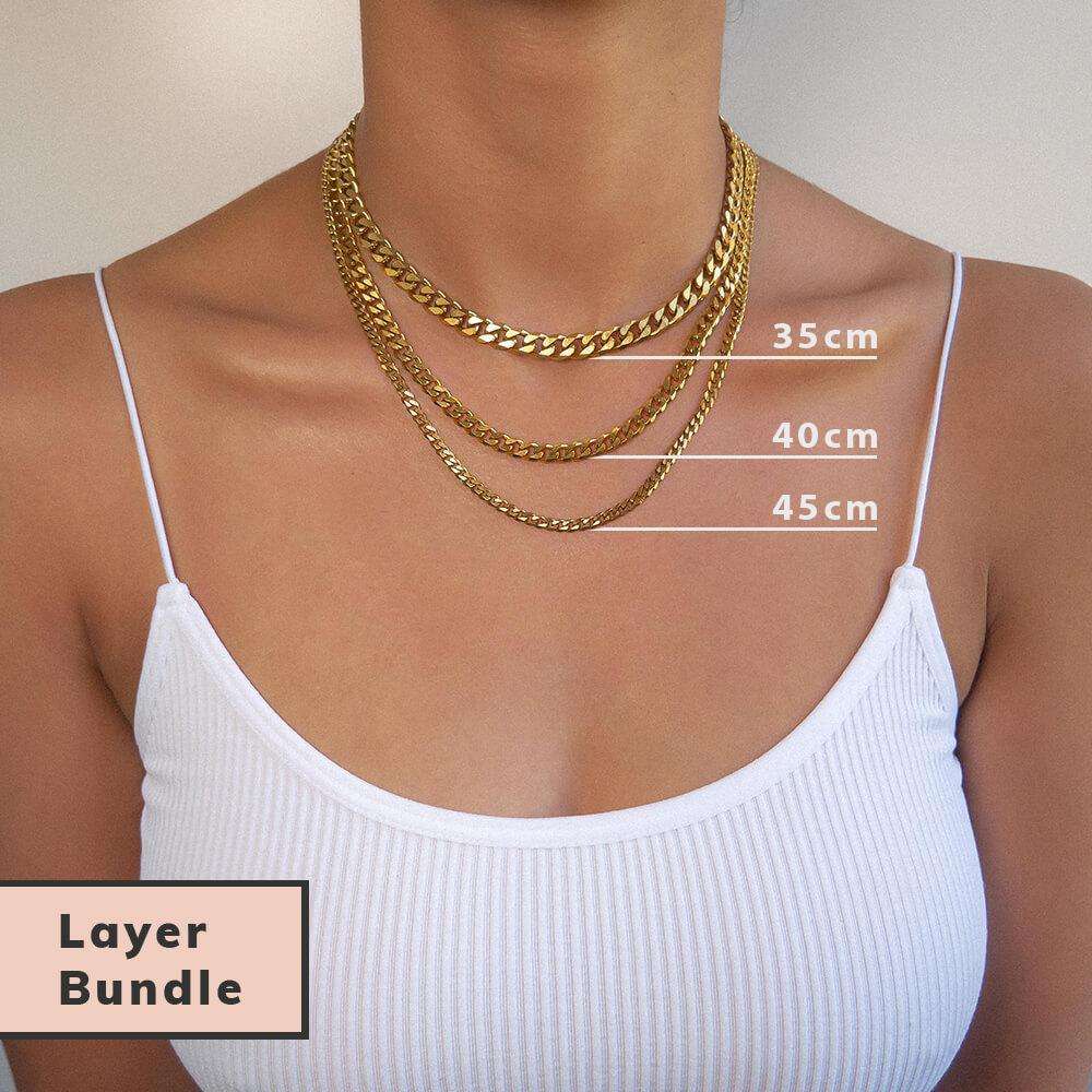 Klassieke Cubaanse Ketting Goud