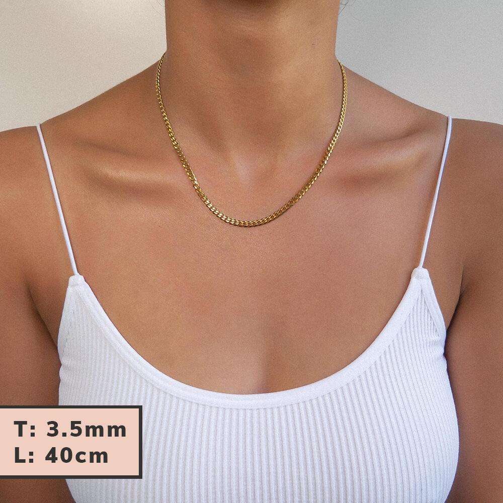 Klassieke Cubaanse Ketting Goud