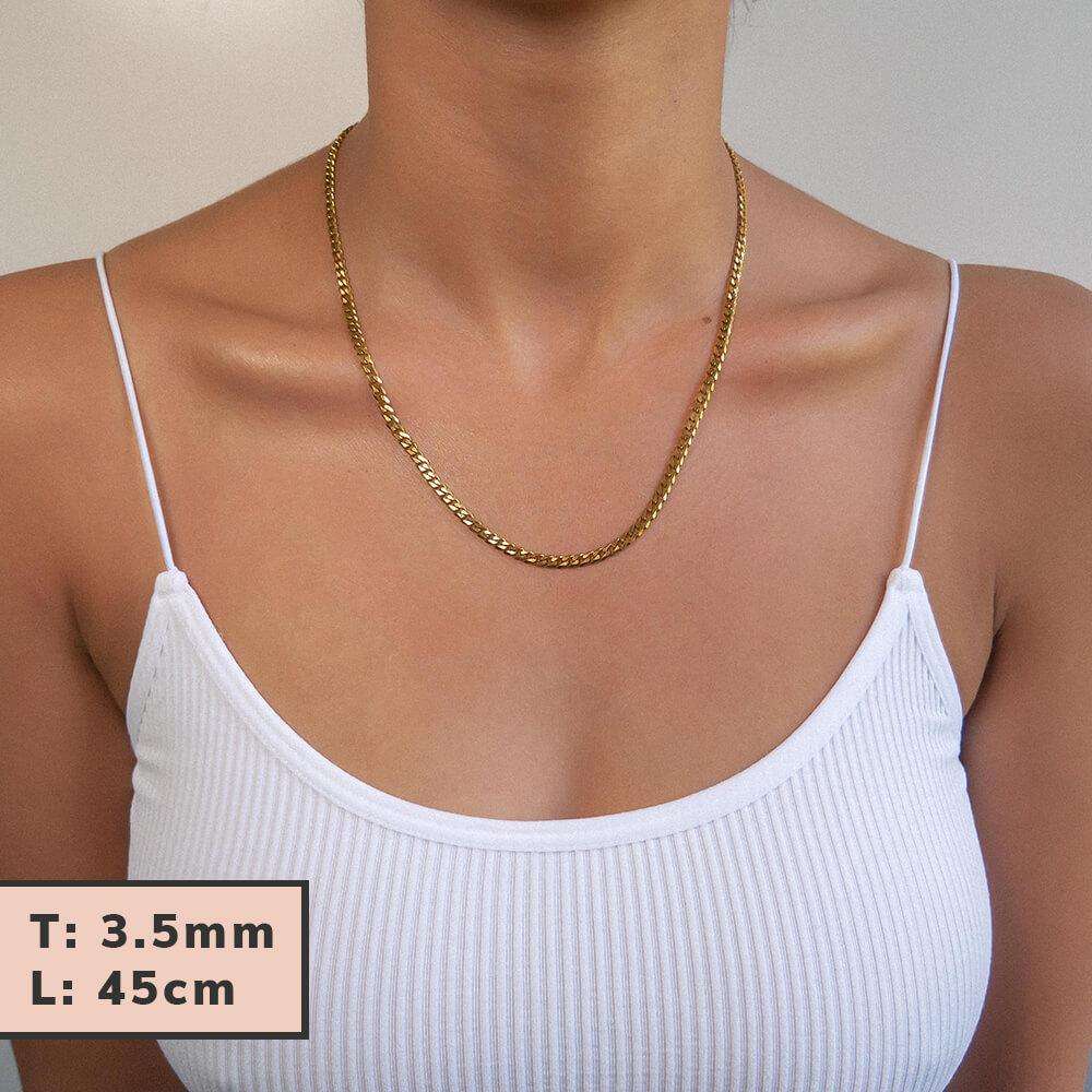 Klassieke Cubaanse Ketting Goud