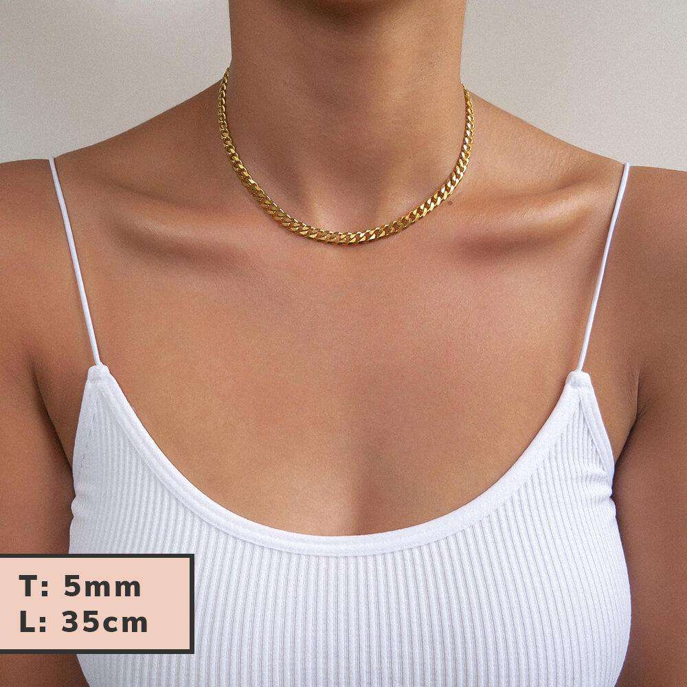 Klassieke Cubaanse Ketting Goud