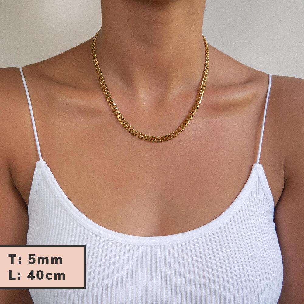 Klassieke Cubaanse Ketting Goud