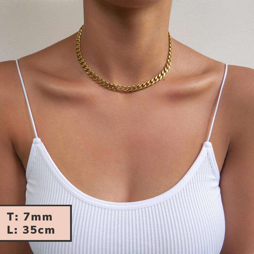 Klassieke Cubaanse Ketting Goud